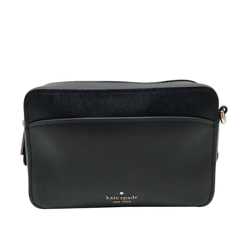 Kate Spade Black Saffiano Leather Lauryn Camera Crossbody Bag
